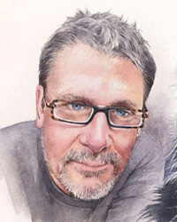 Watercolour portraits of adults
