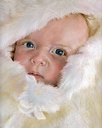 Baby pastel portrait drawing