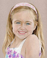 Children pastel portraits