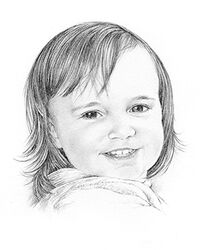 pencil drawing of a child