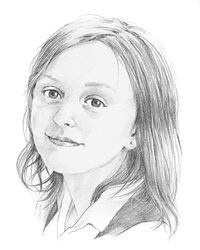 pencil drawing of a girl