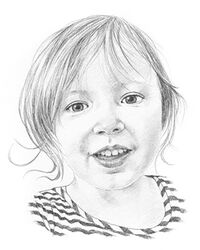 pencil drawing of a girl