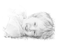 Pencil drawing of a boy