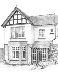House pencil drawings
