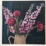 July 7th Summer Flowers £55 FULL 10am-4pm The joy of painting flowers, how I love them. You will be painting in acrylics, all materials will be provided....you bring along your flowers I will show you how to render luscious petals in a brushstroke, mix glorious colours, arrange a pleasing composition. All levels welcome