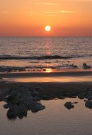 Sunset from Birling Gap Beach: East Sussex