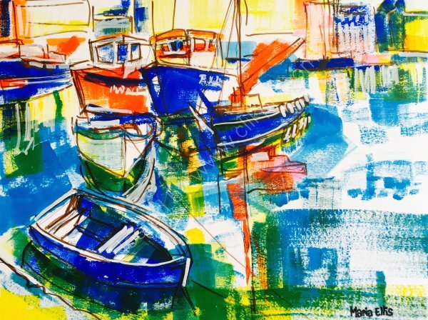 'Little blue rowing boat'