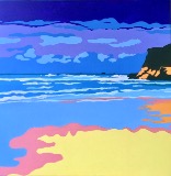 'Stormy skies over Porthcothan Bay'