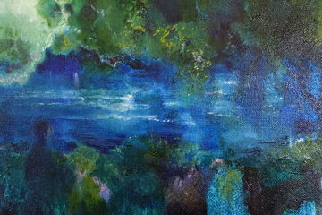 River bank (2). Oil on canvas. 30x30cm