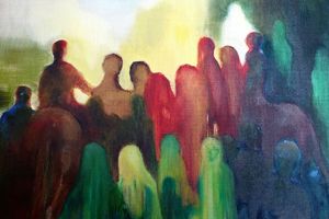 Towards the light. Oil on canvas. 50x40cm