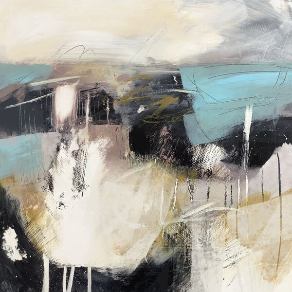 Change of light Abstract coastal landscape painting for sale