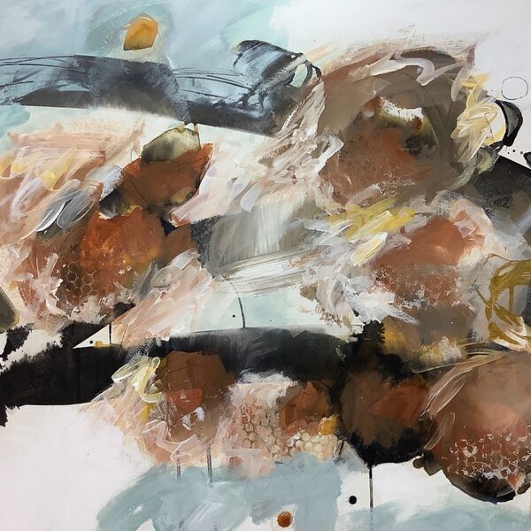 Abstract autumn sunflower painting for sale