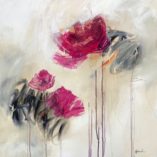 Abstract flower painting for sale