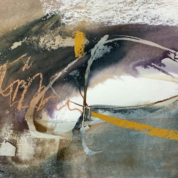 Marsh tide abstract landscape painting for sale