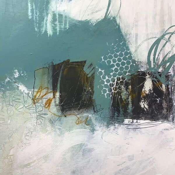 Guardians abstract coastal painting for sale