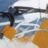 Changing places Abstract coastal landscape painting in acrylics and mixed media on paper.