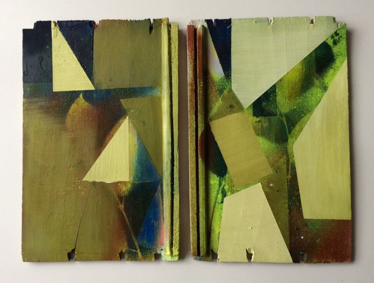 Catflap (diptych each panel 22x42cm )