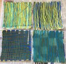 4 watercolour edge/ line paintings/drawings