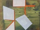 Orange lines. 30x40cm