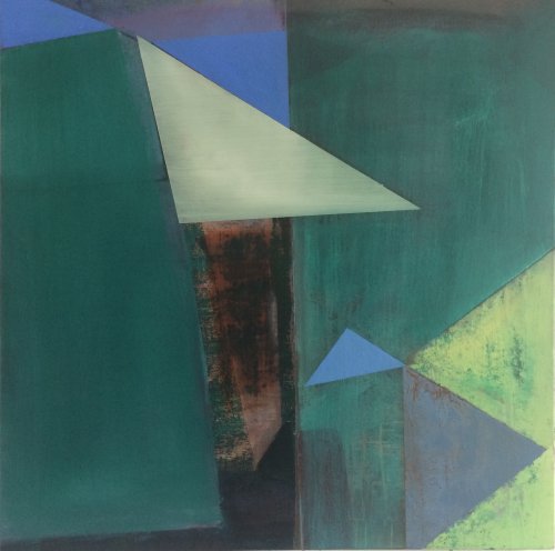 Opening Out Green 2 76x76cm NA