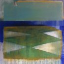 White Triangles Zone Painting 90x90 cm
