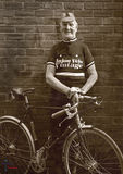 Vintage cyclist portrait 2.