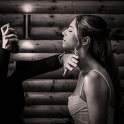 Bridal preparation at Canada Lake Lodge