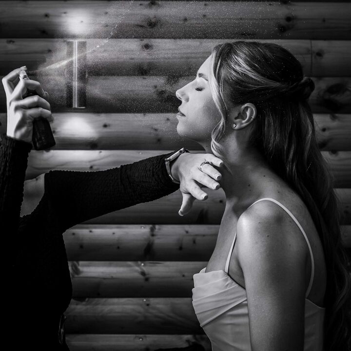 Bridal preparation at Canada Lake Lodge