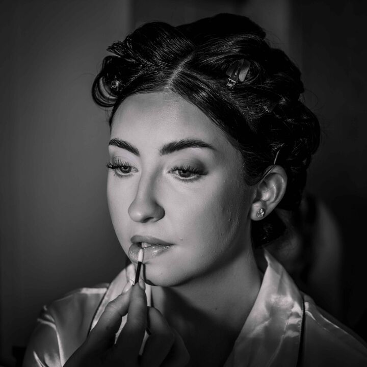 Bridal preparation at Canada Lake Lodge