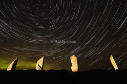 Ring of Brodgar with auroral glow 2012