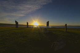 Stenness Stones winter sunset