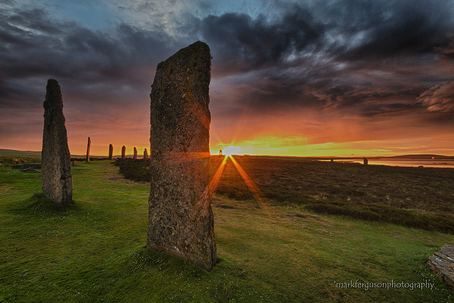 Midsummer sunset, Ring of Brodgar