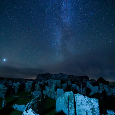 Broch of Gurness night sky
