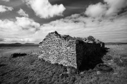 Derelict croft in infrared