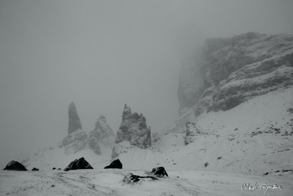 Storr in black and white