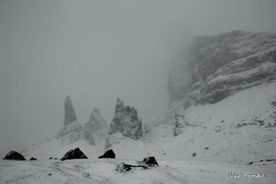 Storr in black and white