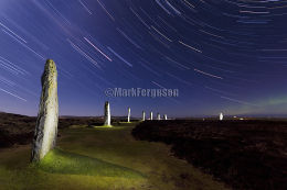 Auroral glow at The Ring of Brodgar