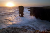Yesnaby stack sunset
