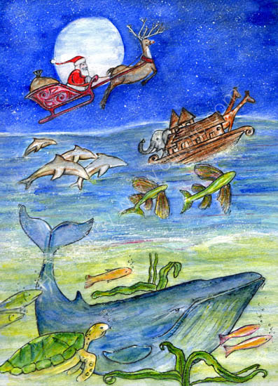 All at Sea. Now available as a Xmas card (cropped version).
