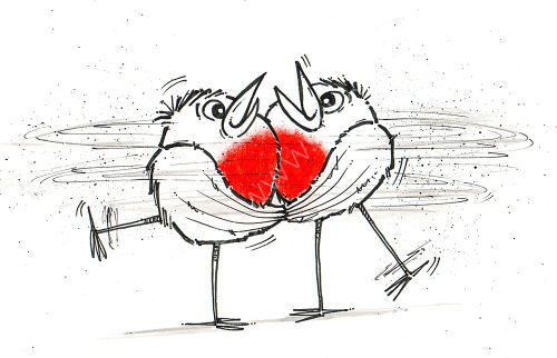 Rockin' Robins. Now available as a Xmas card.