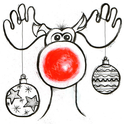 Rudolph. This will be available as a Xmas card from 2013-2015.
