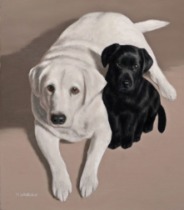 Original Pastel Painting Of Whiskey & Jessie.