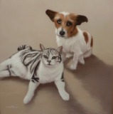 Original Pastel Painting of Sophie & Silvie.