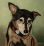 Original Pastel Painting of Fudge.