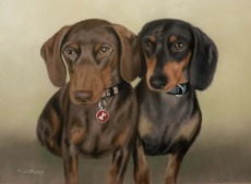Original Pastel Painting of Ella & Parker.