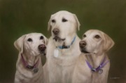 Original Pastel Painting Of Al ,Roxy & Heidi.