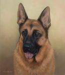 Original Pastel Painting Of Ruby.