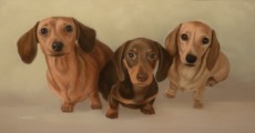 Original Pastel Painting of Poppy, Primrose & Percy.