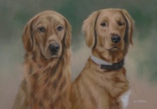 Original Pastel Painting of Gunner & Jack