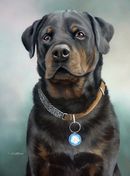 Pastel Painting Of Smithy, Rottweiler